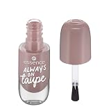 essence gel nail colour, Gellack, Nagellack, Nr. 37 ALWAYS ON taupe, grau, Expressergebnis, langanhaltend, farbintensiv, gelig, glänzend, ohne Aceton, vegan, Mikroplastik Partikel frei (8ml)