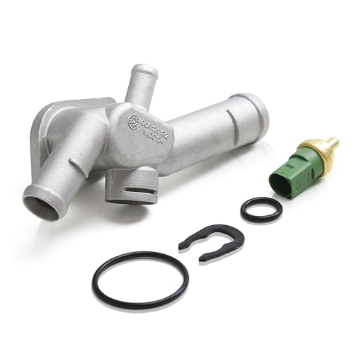 Tiseymcs 06A121132 059919501A Aluminum Water Coolant Flange & Engine Temperature