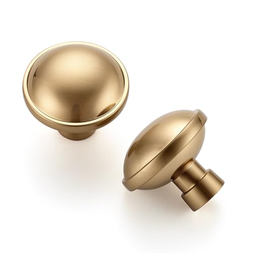 Image of Ravinte Polished Champagne Bronze Cabinet Handles 1-1 /4 Inch 10 Pack