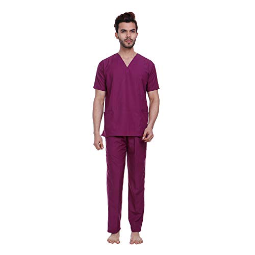 Unisex Scrub Suit set V-Neck 3 Pocket Top and Cargo Type Trouser