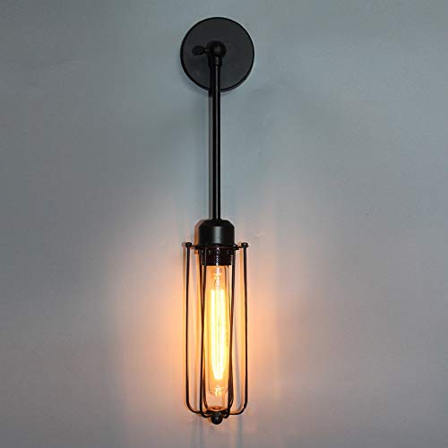 Lumière de plafond de pendentif vintage industriel en métal noir avec douille E27 pour loft