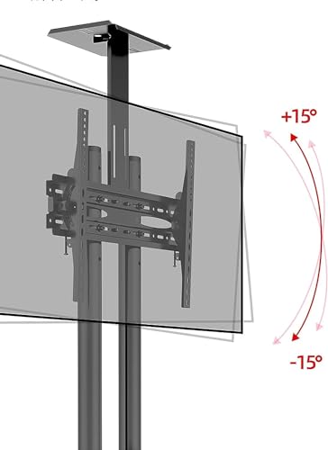 Soporte móvil para TV con ruedas y estante miniatura 3