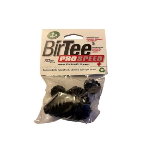 BirTee Golf Tees - PRO Speed PLUS with Flexibility & Durability - 8 Pack. Indoor Golf Tees/Golf Simulator Tees/Winter Plastic Golf Tees (Black)