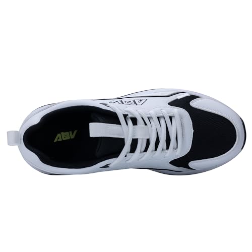 Image of Walking Shoes for Men Arch Support Plantar Fasciitis Shoes Orthotic Tennis Sneakers for Foot Pain Relief WhiteBlack US 11