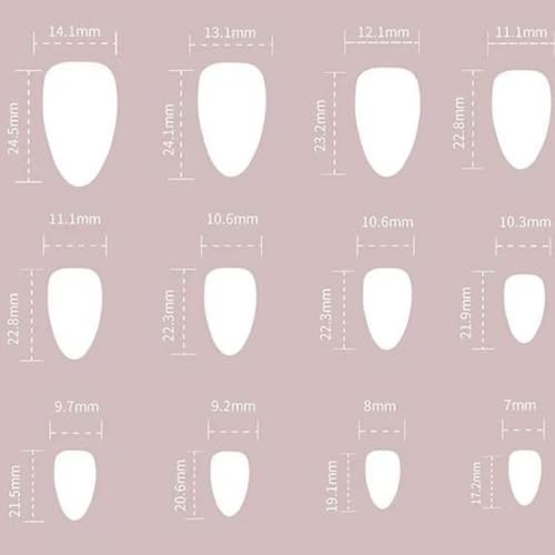Image of White French tip Press on Nails Medium Almond Fake Nails Nude Glossy False Nail with Design 3D Gold Stripes Glue on Nails Artificial Acrylic Nail Full Cover Stick on Nail for Women Manicure 24pcs