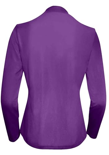 Women's Zip Up Business Blazer Long Sleeve Oversized Suit Jackets Casual Loose Fit Blazers3