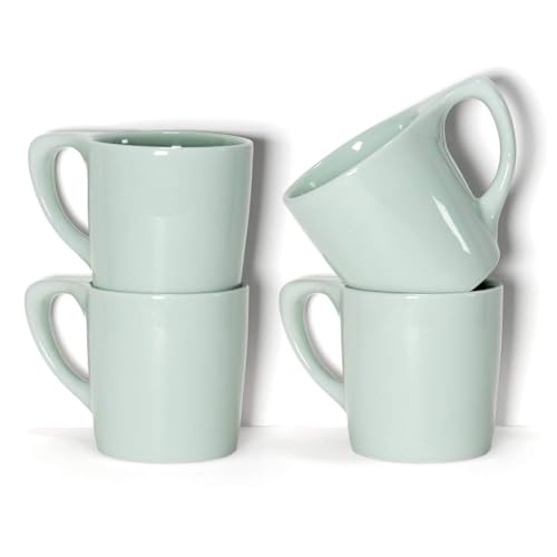 Set de 4 mugs de porcelana porcelain color verde salvia miniatura 1