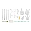 250-1000ML 24/40 Joint Lab Distillation Kit, 32PCS Laboratory Glassware Kit Glass Organic Chemistry Kit Essential Oil Distillation Apparatus