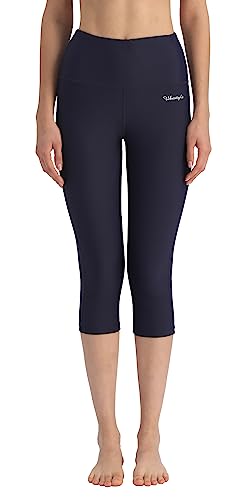 Image of Ubestyle UPF 50+ High Waist Women's Yoga Capri Leggings Swimming Tights Sun Protective