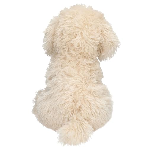 Depesche 14059 TOPModel Fur Ever Friends - Kuscheltier Hund Luna, mit lockigem Fell in Beige, ca. 30 cm großes Plüschtier