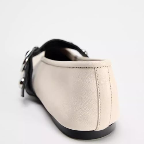 Elegant Patent Ballet Flats for Women Buckle Strap Mary Jane Flats2