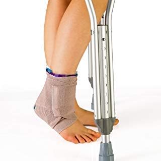 Sprain Care Kit, Child 4' - 4'6" – Crutches, Cold Pack, Elastic 3" Bandage, and Sprain Care Guide Bundle by Andaman – Perfect for Immediate Care of Knee, Ankle & Achilles Injuries