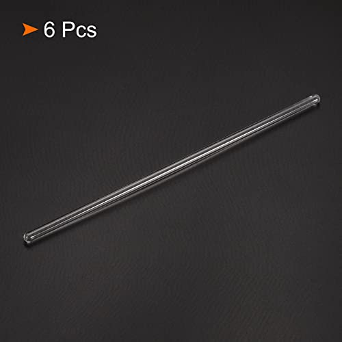 meccanixity 33 borosilicate glass stick 59134 length 4mm dia stir rod mixing tools with both ends round for lab kitchen science 6pcs