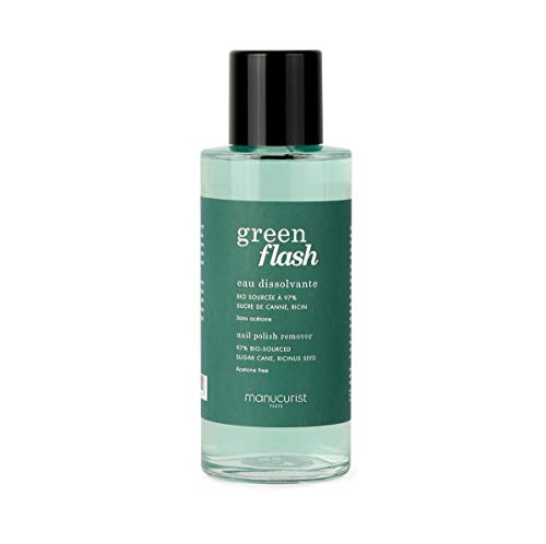 MANUCURIST ⢠Green Flash UV Nagellackentferner ⢠Green Flash UV Lack Entferner und Green Nagellackentferner Acetonfrei ⢠Gel Nagellack UV Nail Cleaner Bio-basierter Entferner ⢠100 ml