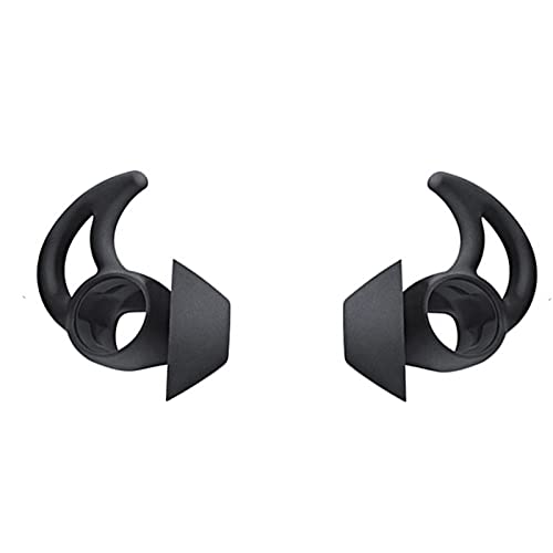 Spryaut イヤーフック イヤーピース for Bose QuietComfort Sport Earbuds 完全ワイヤレスイヤホン, シリコン 製 イヤーフック 落ち防止 イヤーチップ アクセサリー (Mサイズ 黒)