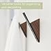 Wall Coat Hook Rack - Set of 3 - Black Walnut Wood Black Metal Decorative Hat Hooks for Hanging Coats - Hat Hangers for Wall