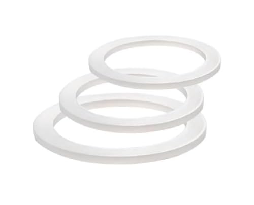 Saraoriginalshop 3 Universal Replacement Gaskets for Moka Compatible with Bialetti, Compatible with Pedrini and Others, Available in 8 Sizes (1/2 Cup) (Compatible with Bialetti Only)
