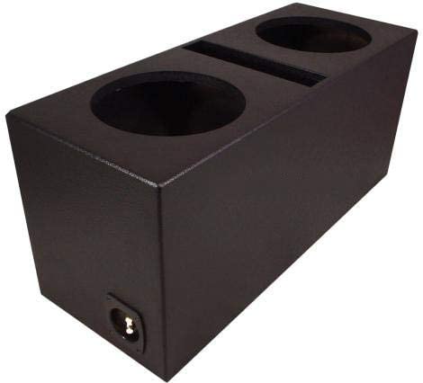 American Sound Connection Dual 12" Subwoofer Universal Fit Vented Port Sub Box Speaker Enclosure - Armor Coated