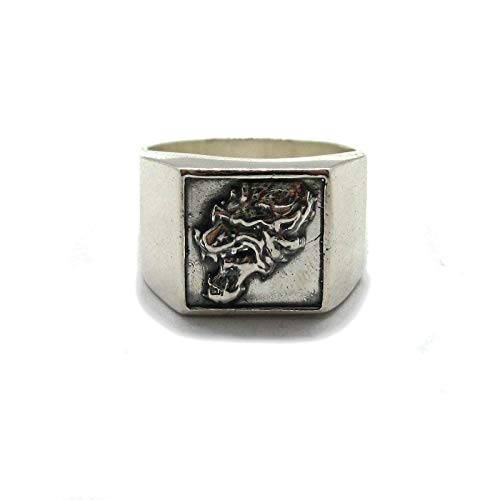 Bague loup pour homme en argent 925 massif, un bijou de haute qualité