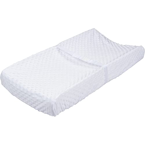 Image of Gerber Baby Boys Girls Neutral Newborn Infant Baby Toddler Nursery Changing Pad Cover, White, 16" x 32"