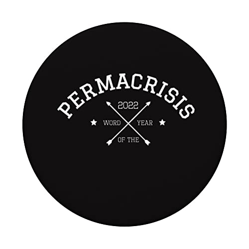 Permacrisis 2022 Word Of The Year Meaning Language Logophile PopSockets Swappable PopGrip, Black - Image 3