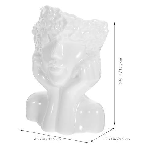 Vase buste en céramique blanc, solution déco pour sublimer vos fleurs - 3