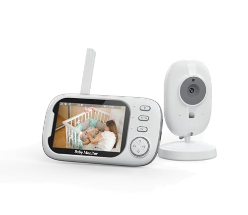 Image of No WiFi Baby Monitor Video Camera with Audio, Night Vision, VOX, 2-Way Talk, Lullabies