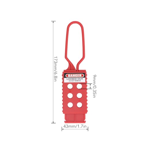 Image of Lock Out Tag Out Hasp for Maintenance Tagout Shutdown, 3PCS Jaw Diameter Stainless Steel Lockout Hasp with 6 Holes Lockout Tagout Hasp for Shutdown Maintenance