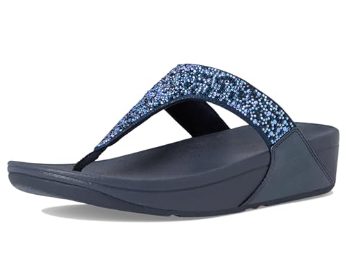 Image of FitFlop womens Lulu Crystal-mix Toe-post Sandals