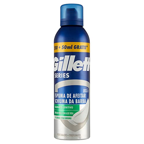 Gillette Serie Beruhigender Rasierschaum mit Aloe Vera für Herrenrasierer, 250 ml