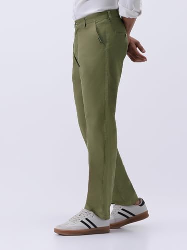 Image of Urbano Fashion Men's Regular Fit Mid Rise Cotton Casual Chinos Trousers Stretch