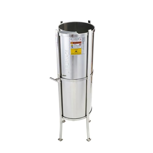 Image of Stainless Steel UR FURNACE | SANITARY WASTE DISPOSAL | Waste management | No Smell | Portable | Eco-Friendly | No Power | No Fuel | (PATENTED), Open Top, Silver