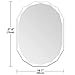 Ruomeng Bathroom Mirror Wall Mirror 20” x 28” Frameless Decorative Beveled Edge Mirror for Vanity and Entryway
