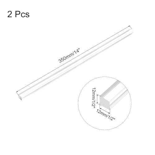 Image of MECCANIXITY 2pcs Acrylic Square Rods 1 /2 inchx14 inch Acrylic Dowel Rods Sticks