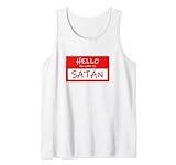 Photo Gallery satana nametag tees: hello my name is satan large nametag canotta Photo Gallery satana nametag tees: hello my name is satan large nametag canotta