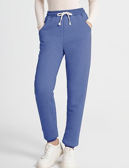 PEHMEA Women's Sherpa Lined Sweatpants Winter Warm, Fleece Joggers for Athletic Lounge - Image 3