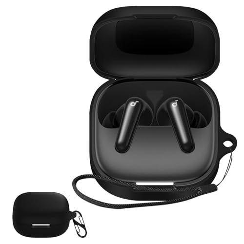 JIAYJP For Anker Soundcore P31i �p �P�[�X �J�o�[ �y�� ���^ ����~�� ���[�J�o�[ �S�ʕی� �[�d�֗� Soundcore P31i �ی�P�[�X (�u���b�N)