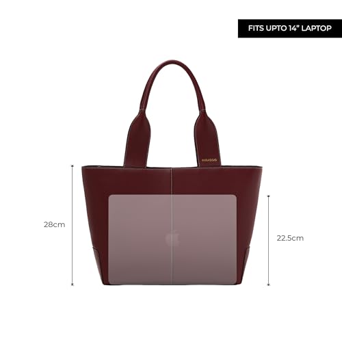 Image of Miraggio Holly 14 Inch Laptop Tote Bag | Office Tote Bag For Women | Big Totes For Work & Travel With Functional Pockets