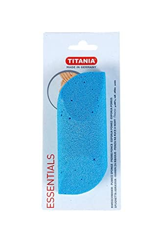 Titania pumice sponge, grey, handy shaped, on blister card, pack of 1 (1 x 30 g)