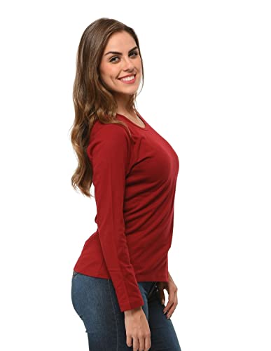 Image of Frenchtrendz Women's 100% Cotton Full Sleeves Round Neck Top