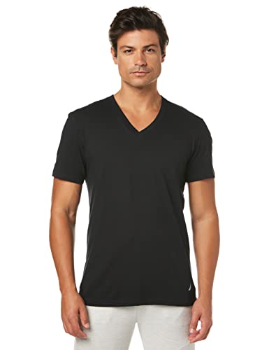 Nautica Mens Cotton V-Neck 3-Pack T-Shirts