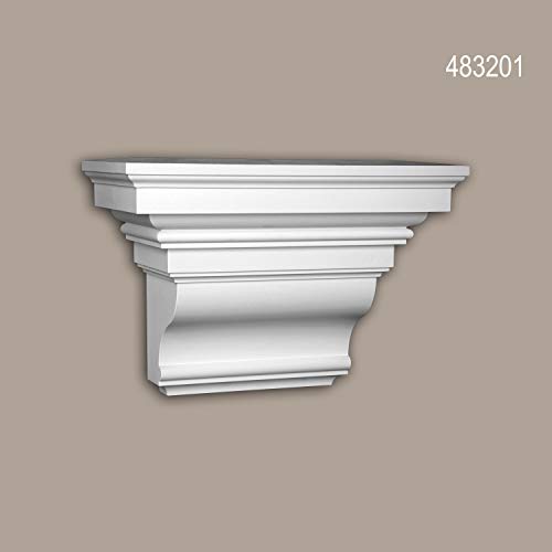 Console de façade Profhome 483201 : moulure extérieure décorative blanche - 4