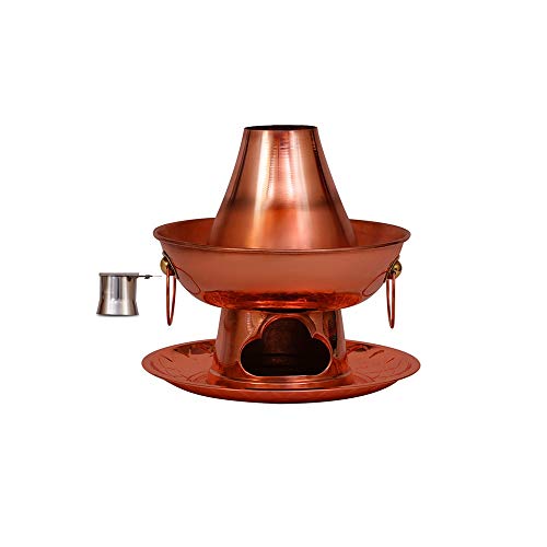 Olla caliente de cobre tradicional de estilo chino mongol 28 cm miniatura 1