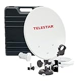 Telestar Camping-Sat-Anlage (Hartschalenkoffer, 13,7 Zoll (35 cm) Spiegel , Single-LNB (0,1dB), Kompass, Kabel 10m, diverse Halter)