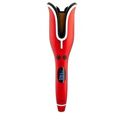 Spin N Curl Ceramic Rotating Curler, Ruby Red. Ideal for Shoulder-Length Hair between 6-16” inches.