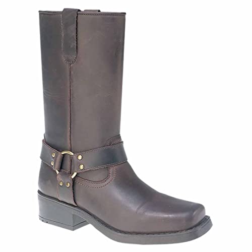 Image of Mens Western and Cult Fashion Gringos HIGH HARLEY - Dk.Brown Leather, Mens UK 12 / EU 46