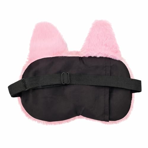 Image of Jenna Eye Mask for Sleeping | Soft Sleep Mask for Girls, Women & Children | Colorful Eye Cover for Travel, Naptime & Night Sleep (Fur Tomcat Pink)