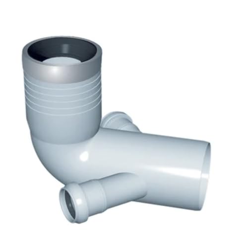 Curva Wc Prolungata 2 Attacchi Con Guarnizione E Tappo D. 90 116 40