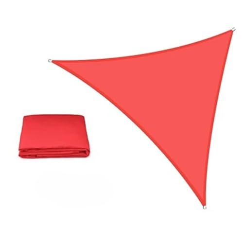 Lightweight Triangle Shade Sail 2x2x2M/6.5x6.5x6.5ft Small Sun Canopy Outdoor Waterproof for Patios Gardens Pools (red)