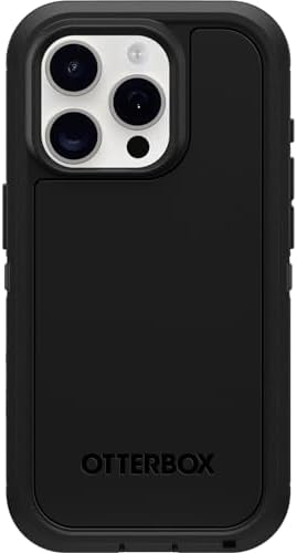 OtterBox Defender XT Etui do iPhone 15 Pro Max z MagSafe, Odporne na Wstrząsy, Przetestowane 5 Razy Zgodnie ze Standardami Wojskowymi, Czarne, Bez Opakowania Detalicznego
